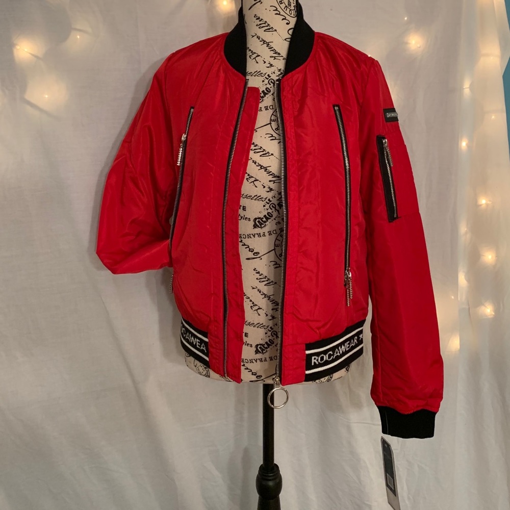 Red RocaWear Bomber Jacket - Picture 5 of 10